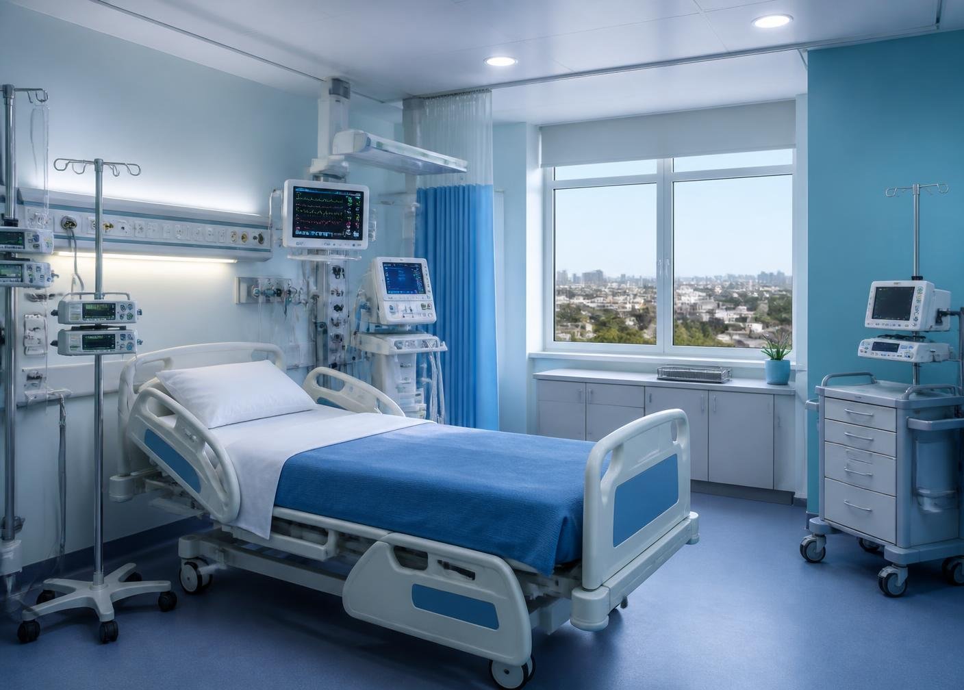 Critical care room at Yash Hospital Critical Care Centre